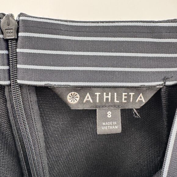 ATHLETA Wander Black High Rise Pull On Back Zip Slim Trouser Pants Size 8 - Picture 6 of 7